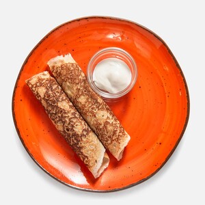 Блины с курицей и грибами